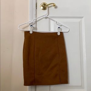 Brown Suede Skirt
